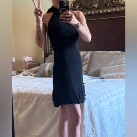 Vintage Valentino Elegant Black One Shoulder Dress - Picture 10 of 16